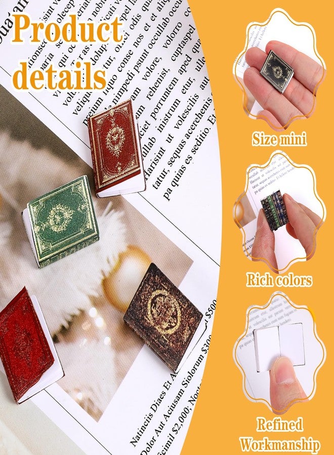 KFHENSOMR 24pcs Mini Books1:12 Scale Miniatures Dollhouse Tiny Book Model Assorted Doll House Accessories Small Books Decoration Dollhouse Decor Toy DIY Crafting Supplies (8 Style) - Image 3